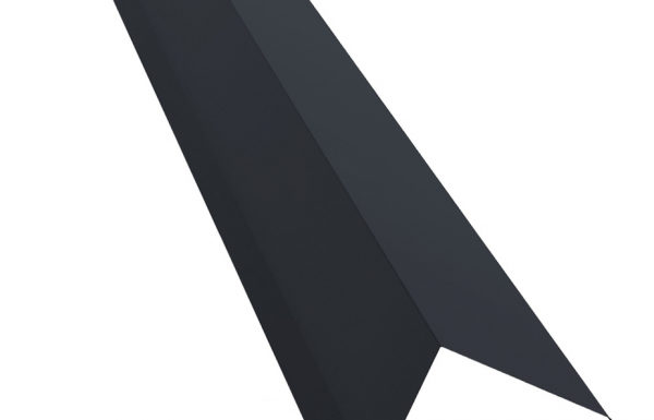 Планка торцевая для металлочерепицы 100х80 мм 2 м Стальной Бархат/Rooftop Matte графитовый серый RAL 7024