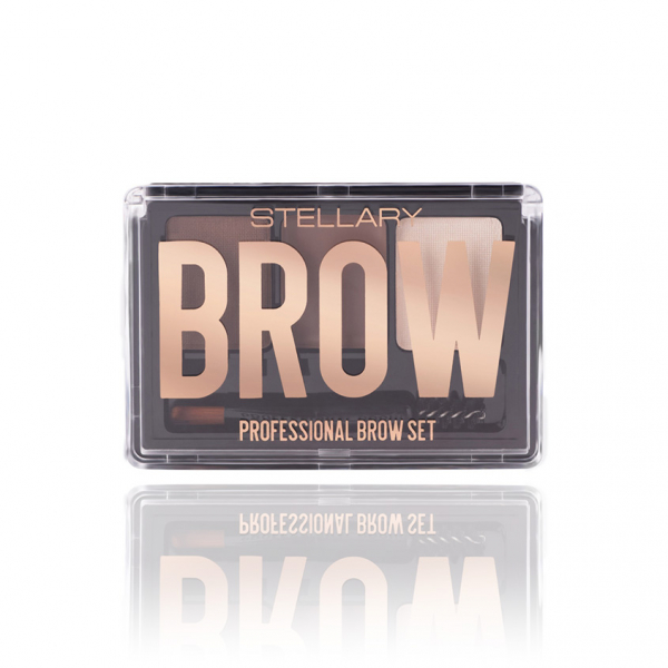 Набор для бровей `STELLARY` PROFESSIONAL BROW SET тон 02 Brunette