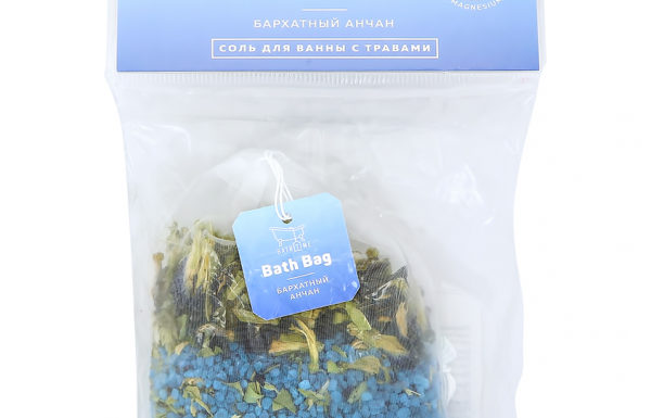 Соль для ванны `BATH TIME` BATH BAG с травами Бархатный анчан 100 г