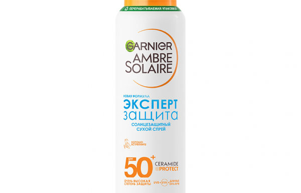 Спрей для тела `GARNIER` AMBRE SOLAIRE солнцезащитный сухой SPF 50+ 150 мл