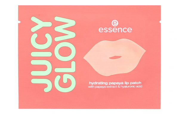 Патчи для губ `ESSENCE` `JUICY GLOW` увлажняющие с экстрактом папайи и гиалуроновой кислотой