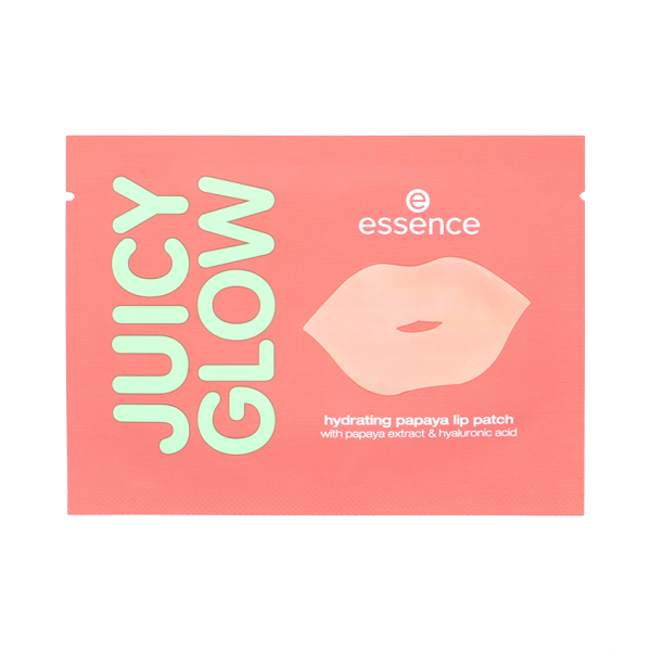 Патчи для губ `ESSENCE` `JUICY GLOW` увлажняющие с экстрактом папайи и гиалуроновой кислотой