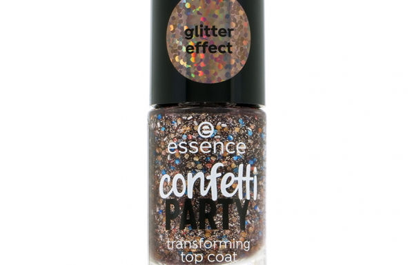 Топовое покрытие для ногтей `ESSENCE` CONFETTI PARTY с глиттер-эффектом