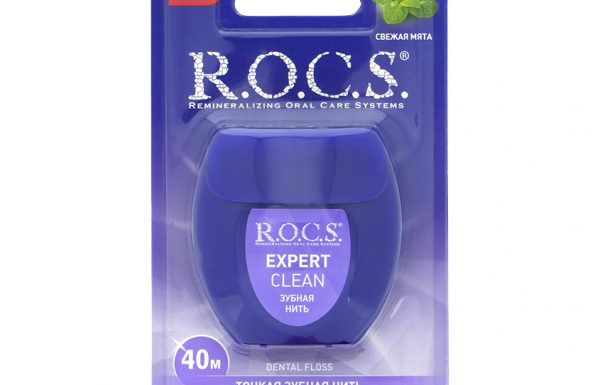 Нить зубная `R.O.C.S.` EXPERT CLEAN 40 м