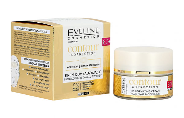 Крем для лица `EVELINE` CONTOUR CORRECTION омолаживающий 60+ (моделирующий овал лица) 50 мл